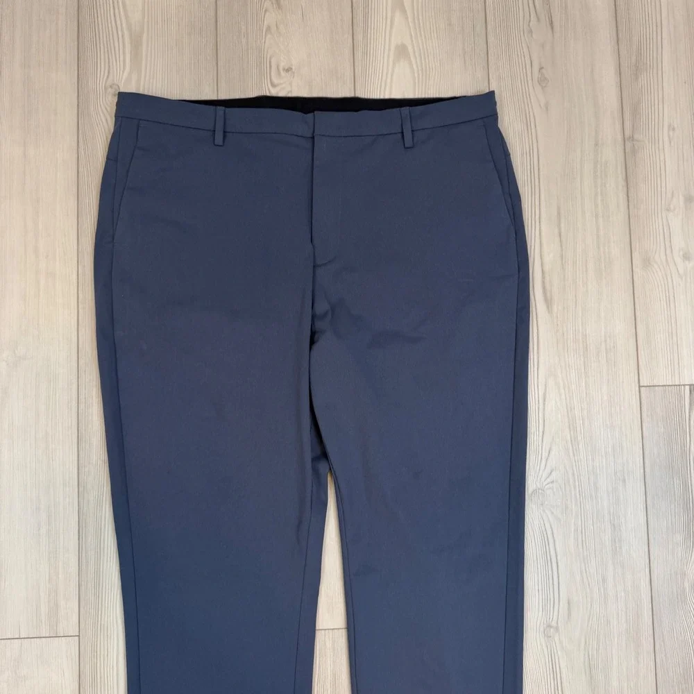 Ministry of Supply Kinetic Pants Mens 40 Regular Navy Blue Primeflex Stretch